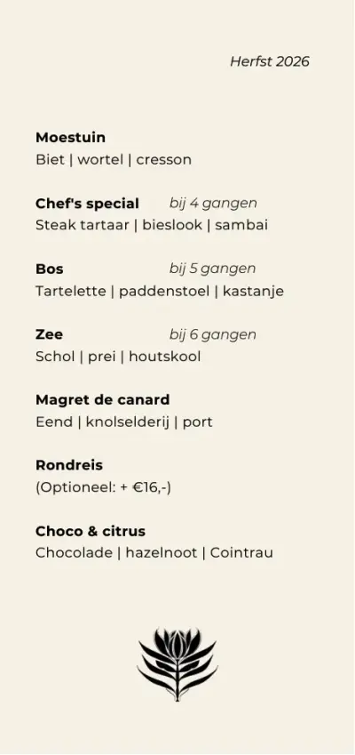 Bekijk menu Bistro 't Bloemendaeltje