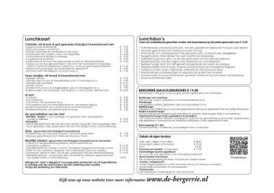Bekijk menu Brasserij De Bergerrie