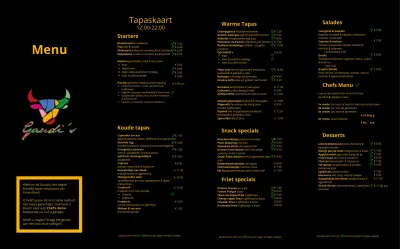 Bekijk menu Gaudi's