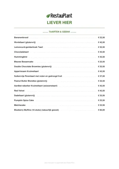 Bekijk menu Liever Hier