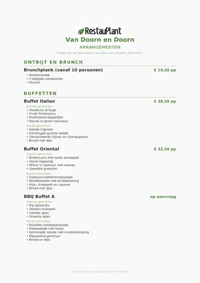 View menu Van Doorn en Doorn