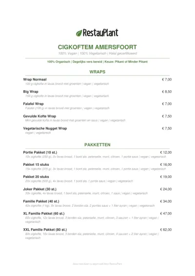 Bekijk menu Çigköftem - Amersfoort
