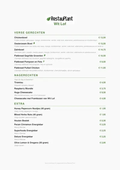 Bekijk menu Wit-lof