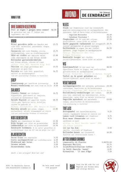 Bekijk menu De Eendracht - Alkmaar