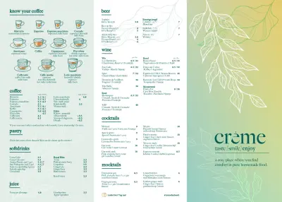 View menu Crème - Den Bosch