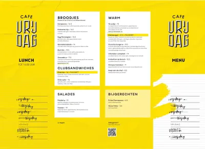 Bekijk menu Cafe Vrijdag