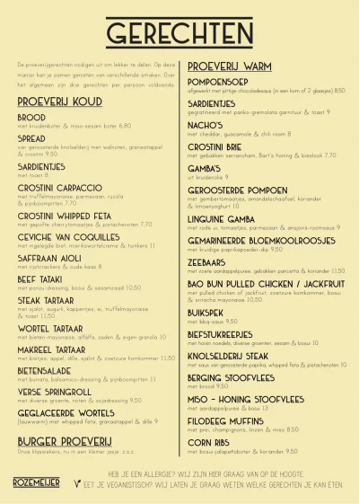 Bekijk menu Rozemeijer