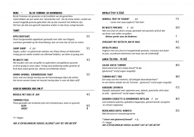 Bekijk menu Bij de Tuinman