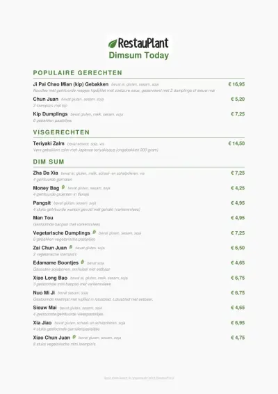 Bekijk menu Dim Sum Today / Cafetaria Goal