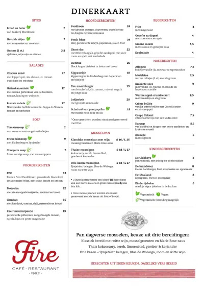 Bekijk menu Fire Cafe