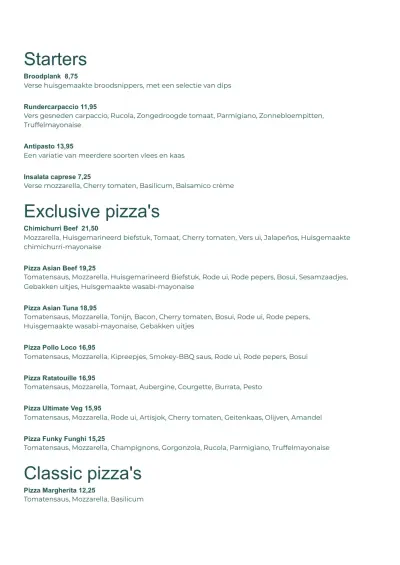 Bekijk menu Doughpamine