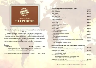 Bekijk menu Happerij Tapperij de Expeditie
