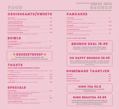 Bekijk menu Toast