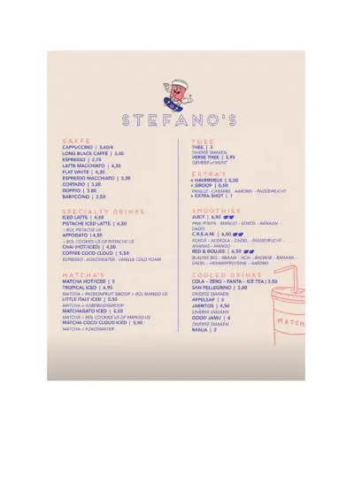 Bekijk menu STEFANO'S