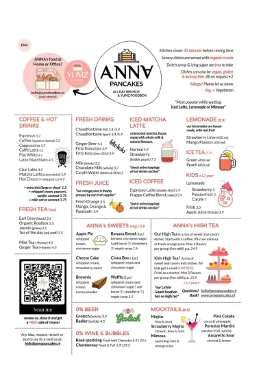 Bekijk menu ANNA Pancakes - Berlijnplein