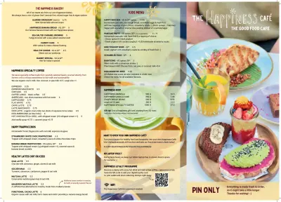 View menu The Happiness Café - Den Bosch