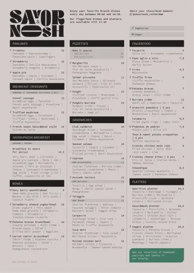 Bekijk menu Savor&Nosh