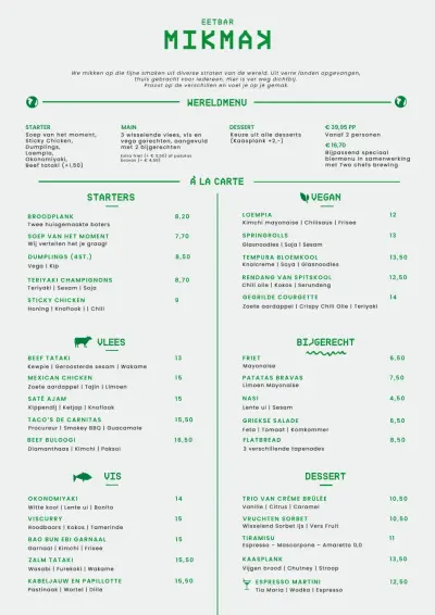 Bekijk menu Foodbar MikMak