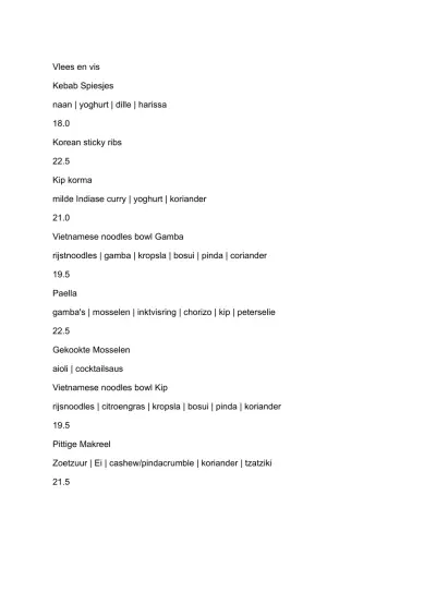 View menu De Herberg