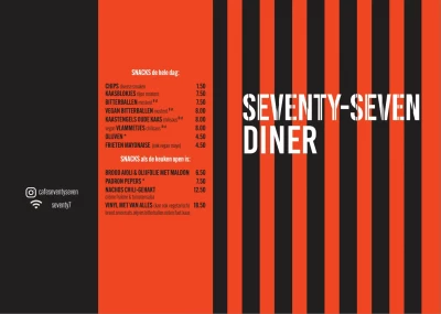 Bekijk menu Seventy Seven
