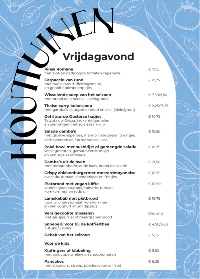 View menu De Houttuinen