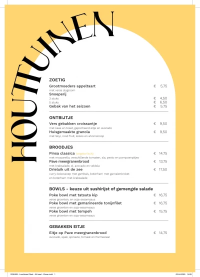 View menu De Houttuinen