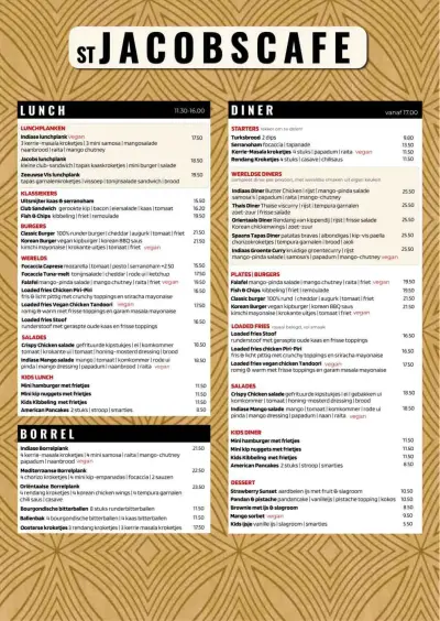 View menu Sint Jacobs Café