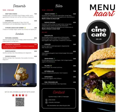 Bekijk menu Cafe Restaurant Cine Café