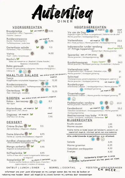 Bekijk menu AUTENTIEQ