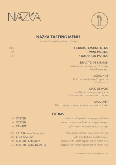 Bekijk menu NAZKA