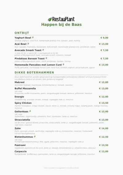 View menu Happen bij de Baas