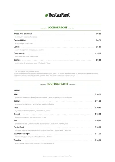 Bekijk menu Witlof Foodbar