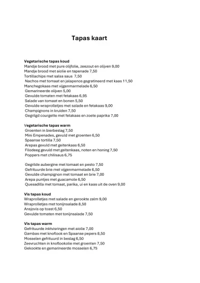 View menu Restaurant Aster