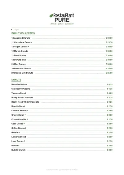Bekijk menu Pure