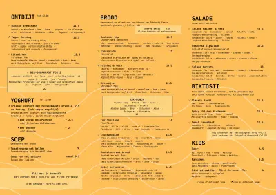 Bekijk menu BikMik
