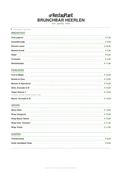 Bekijk menu Brunchbar Heerlen