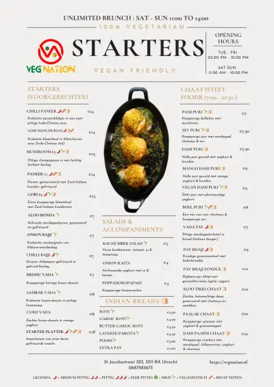 View menu Veg Nation