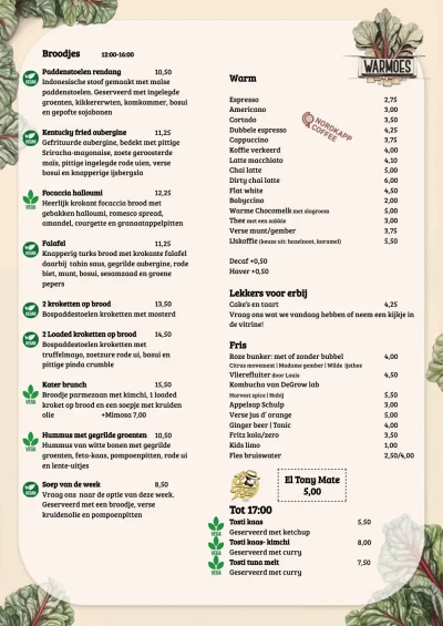 Bekijk menu Warmoes - Utrecht