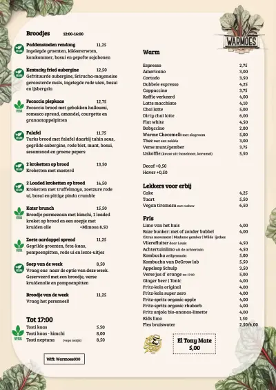 View menu Warmoes - Utrecht