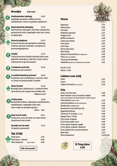 View menu Warmoes - Utrecht