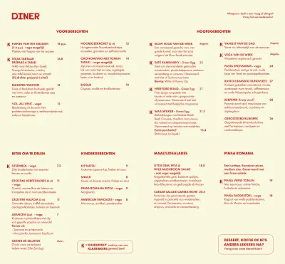 View menu Eetbar Kandinsky Waalwijk