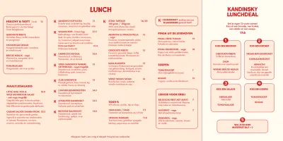 View menu Eetbar Kandinsky Waalwijk