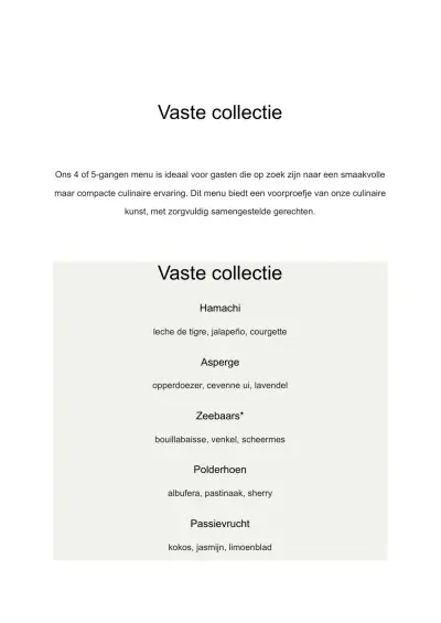 View menu Wolf Atelier