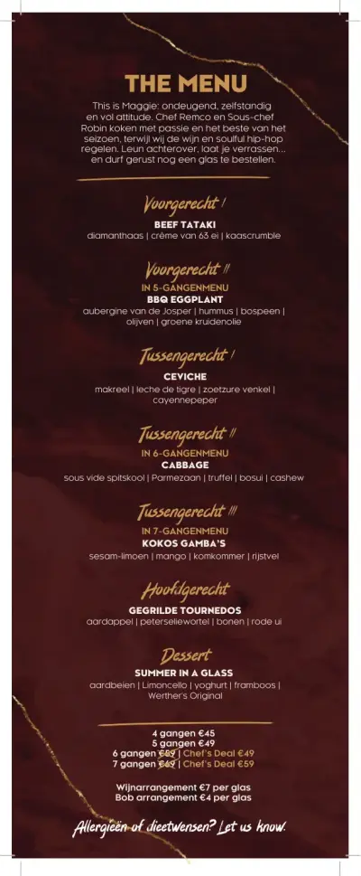 View menu Maggie Blue