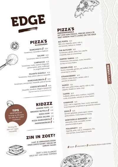 Bekijk menu EDGE
