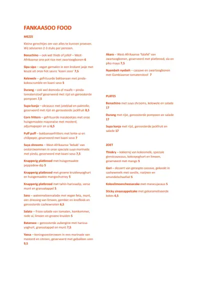 View menu Fankaasoo