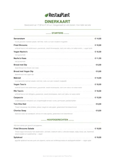 View menu De Klinker