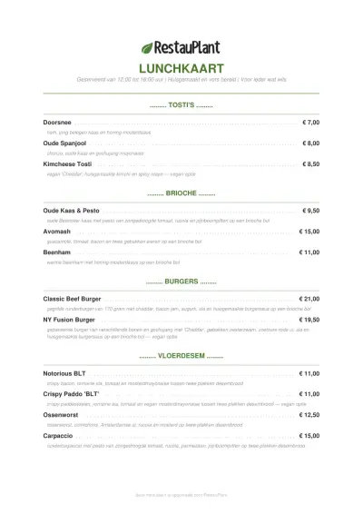 View menu De Klinker