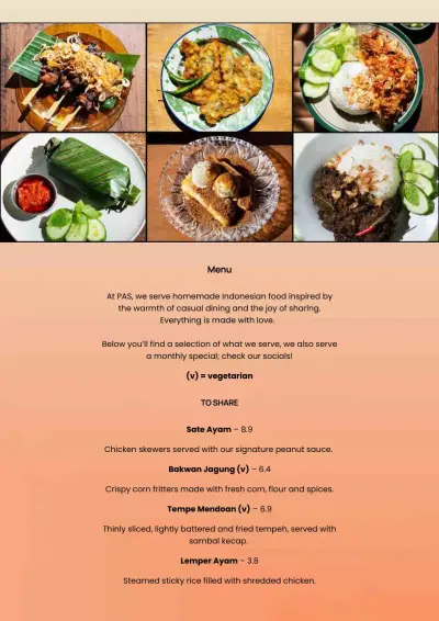 Bekijk menu Café Warung Pas