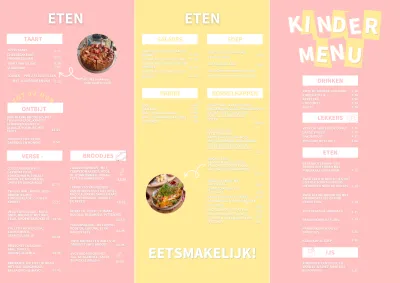 View menu Grand Café Turf Hoorn